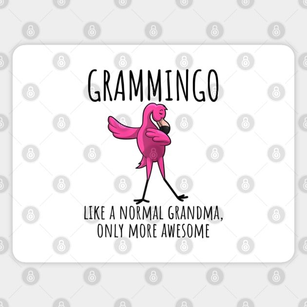 Womens Grammingo Like A Grandma Only Awesome Dabbing Flamingo Gift Magnet by KIMIKA